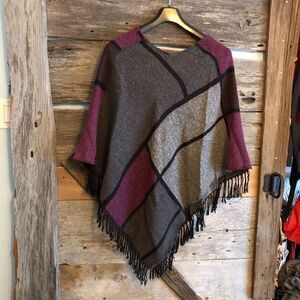 color block poncho size S/M